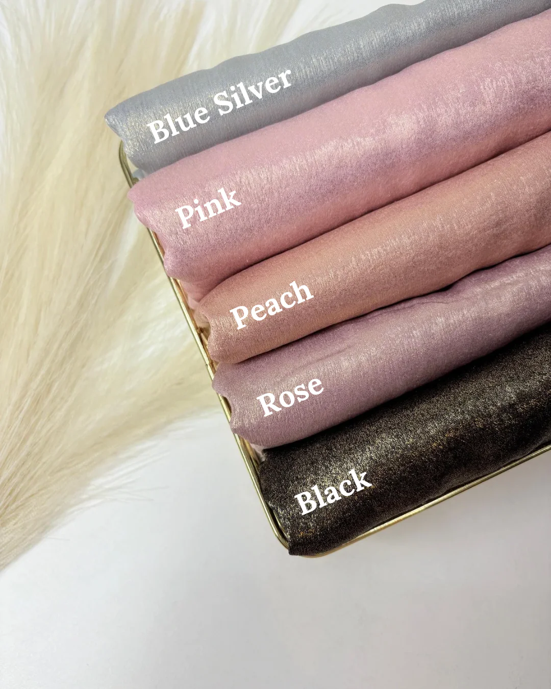 Gold Foil Velvet Satin Hijabs - Image 10